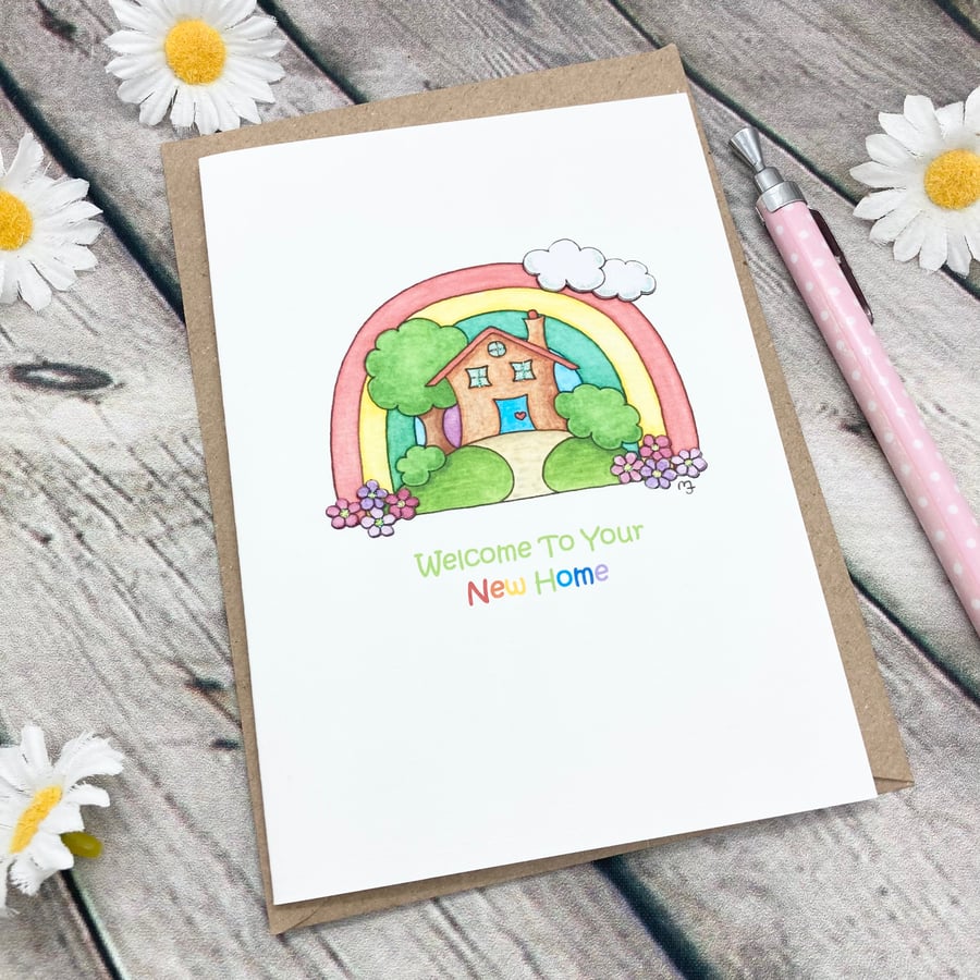 Perfectly Imperfect - Rainbow New Home Greetings Card - Welcome to your New Home