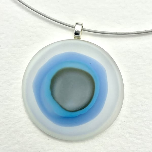 Matt Fused Glass Pendant Choker