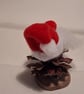 Pine Cone Christmas Gonk decoration with red Nose - Image 2