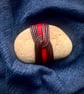 Meditation Stone, Sussex Coast Pebble, Leather Wrapped Rock, Japanese Zen Stone - Image 2