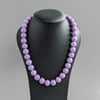 Chunky Purple Necklace - Amethyst Beaded Necklace - Stone Bead Jewellery
