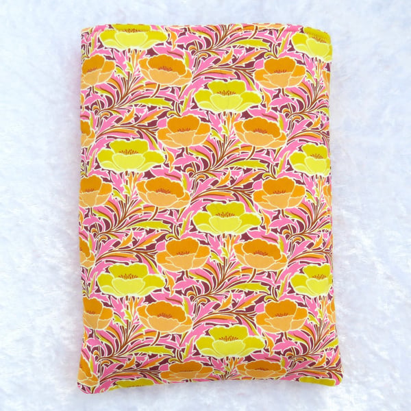 Liberty print Book sleeve: size medium, paperback cover