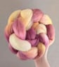 Hand Dyed Polwarth Top 99g Spinning Fibre - Bloom