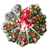 Christmas Tree Fused Glass Hanging Decoration 9cm Dichroic 