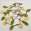 Crochet  Pale Yellow Blossom Garland 