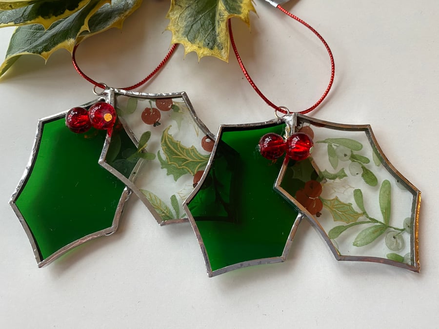 Stained Glass Holly