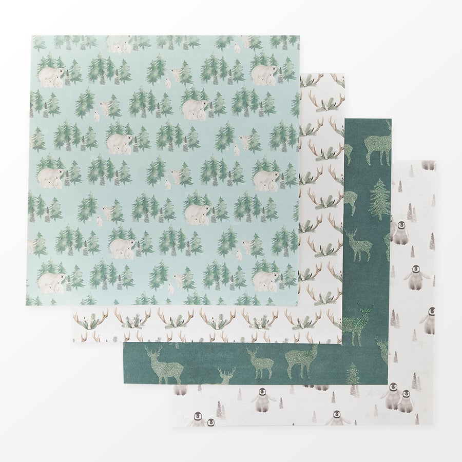 First Edition 'Arctic Wonder' 6" x 6" FSC Premium Papers 16 SHEETS