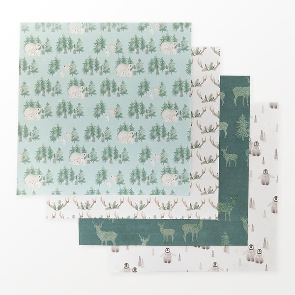 First Edition 'Arctic Wonder' 6" x 6" FSC Premium Papers 16 SHEETS