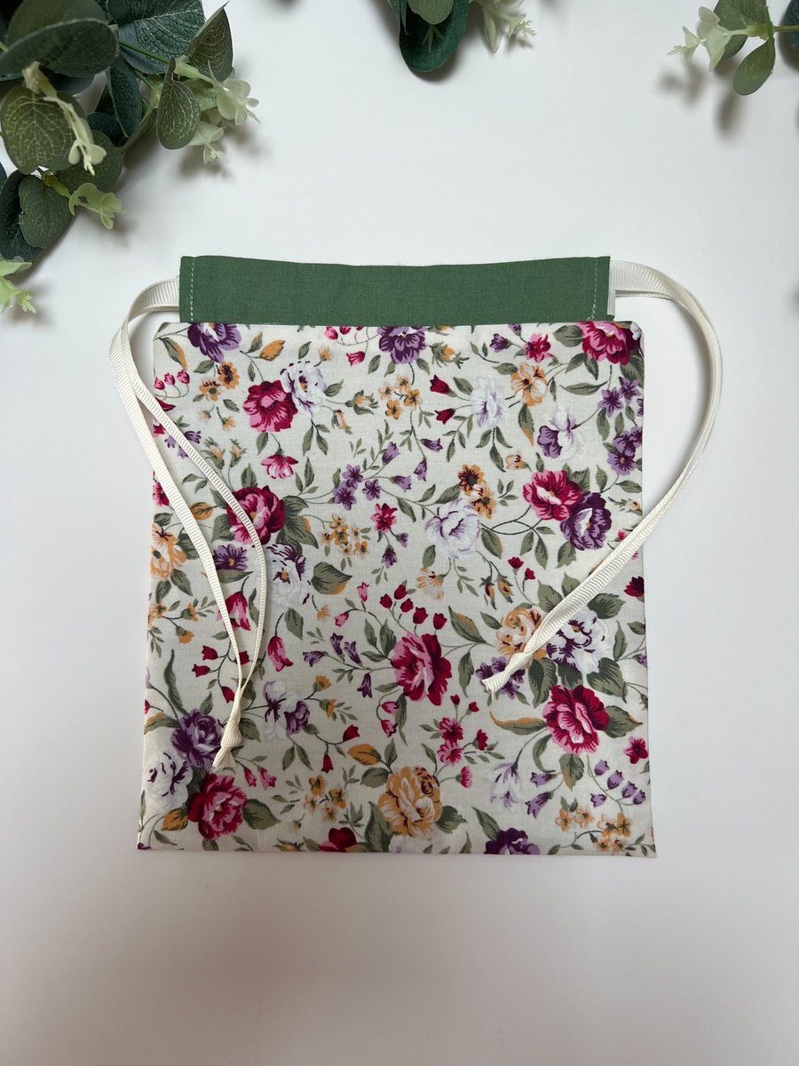 Fabric Drawstring Bag: Fully Lined Reusable Gift Bag, Toiletries Bag, Travel Bag