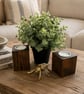 Set of 2 Wooden Tealight Holders - Dark Oak Finish Upcycled Pallet Wood - Image 9