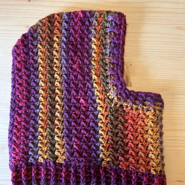 Autumn colours balaclava hat.
