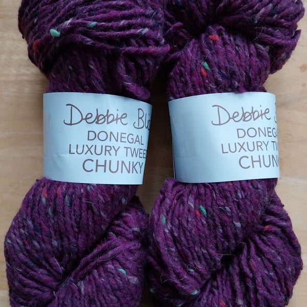 200g Debbie Bliss Luxury Donegal Tweed Chunky in Purple