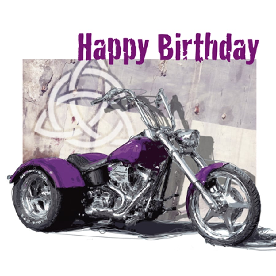 Custom Trike Birthday Card
