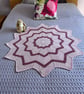 Pink Cotton Star Shape Crocheted Baby Blanket, baby girl Gift, Baby Shower Gift