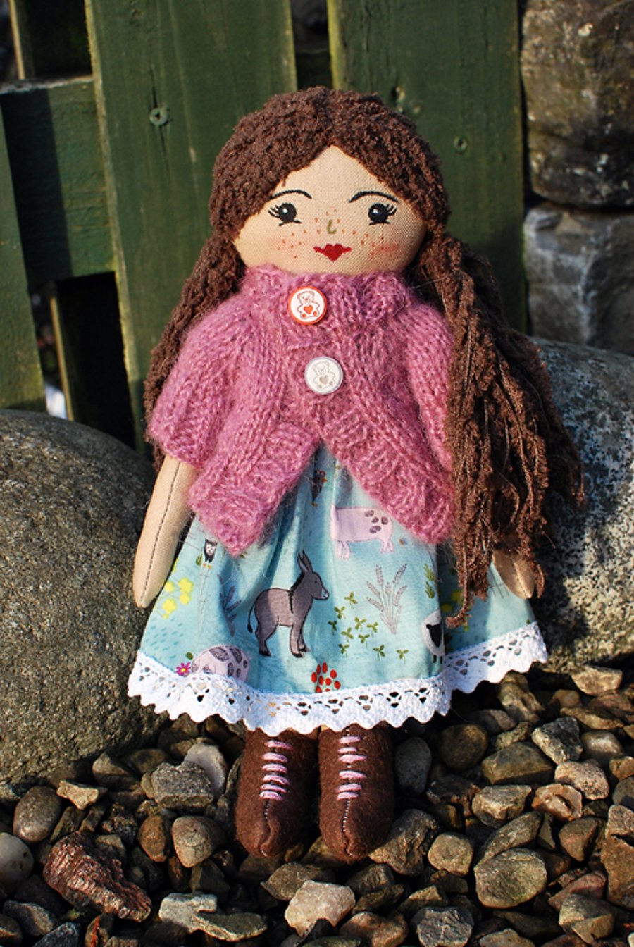Handmade doll, Rag doll, Cloth doll, Birthday gift, Gift idea, Nursery décor