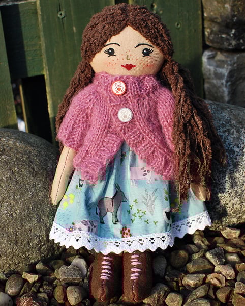 Handmade doll, Rag doll, Cloth doll, Birthday gift, Gift idea, Nursery décor