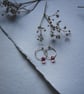 Gold Earring Hoops With Czech Glass Briolette Style Drop - Image 7