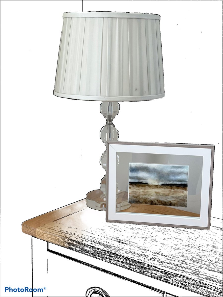 Fused glass dramatic seascape 