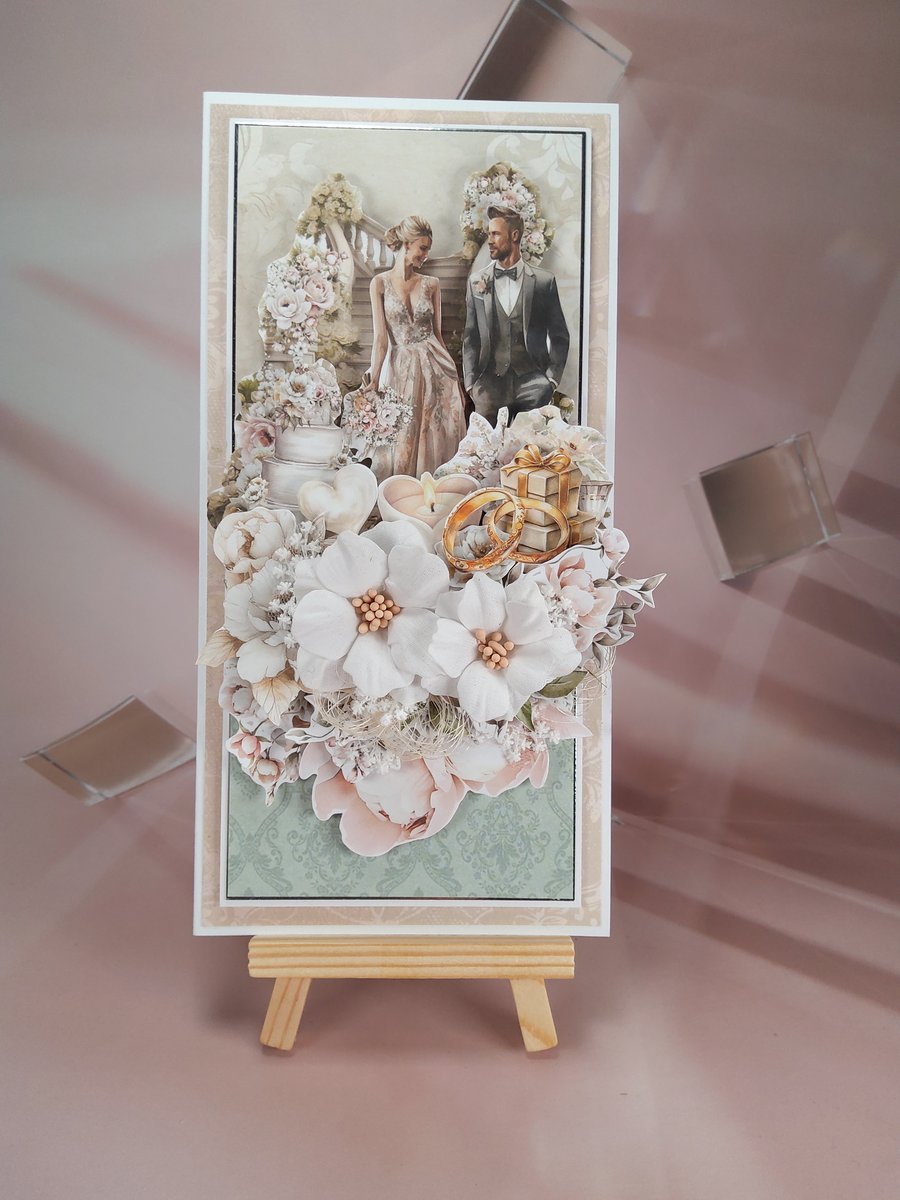 Handmade Wedding Crad - Boxed & Redy to Gift (U)