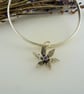 Silver amethyst flower bangle - Image 5