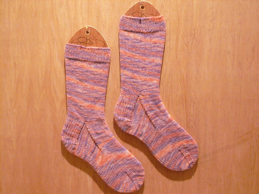 SUMMER SALE: Hand knitted socks MEDIUM size 5-7