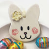 Pottery Bunny hanging decoration ceramic rabbit cute bunny