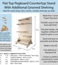 Rectangular Table Top Pegboard with Integrated Tiered Shelves, Shelving and Pegs - Image 3