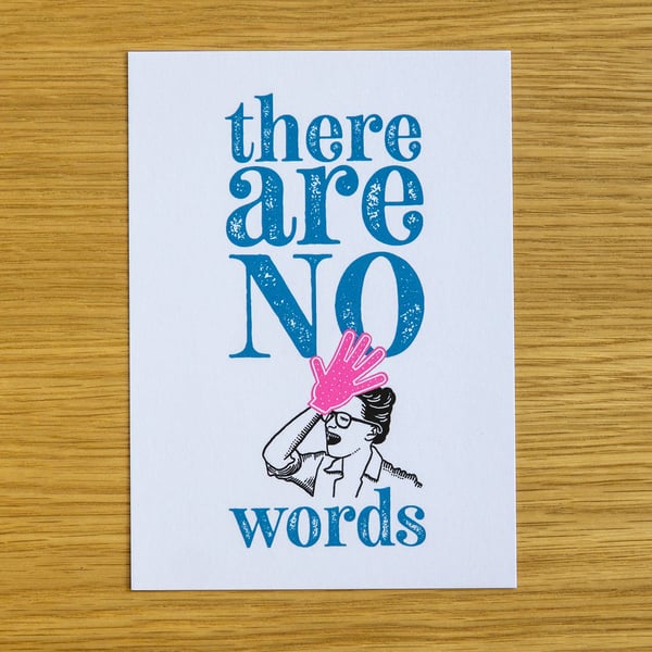 "There Are No Words" quotation postcard