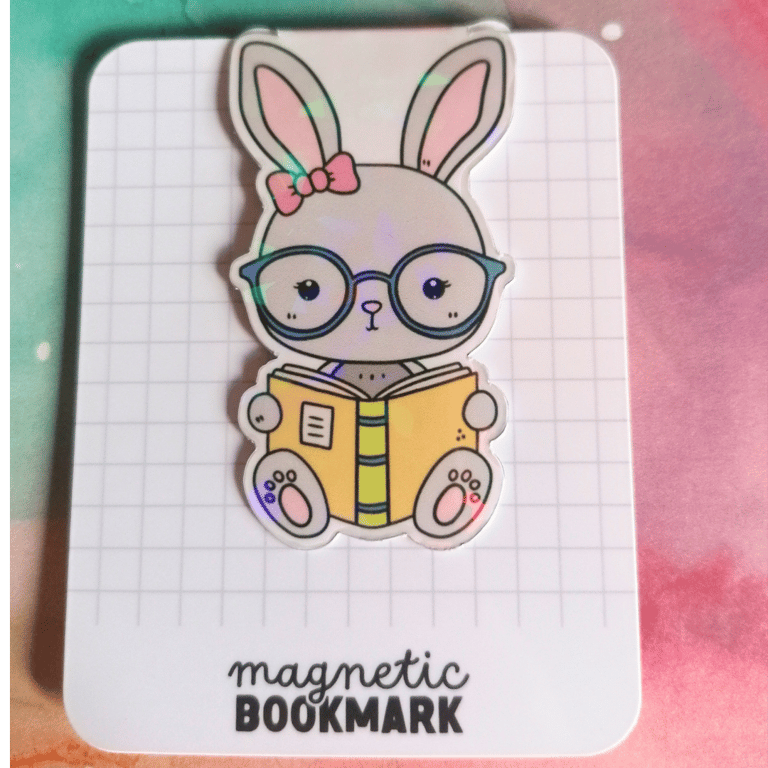 Reading Bunny Magnetic Bookmark 