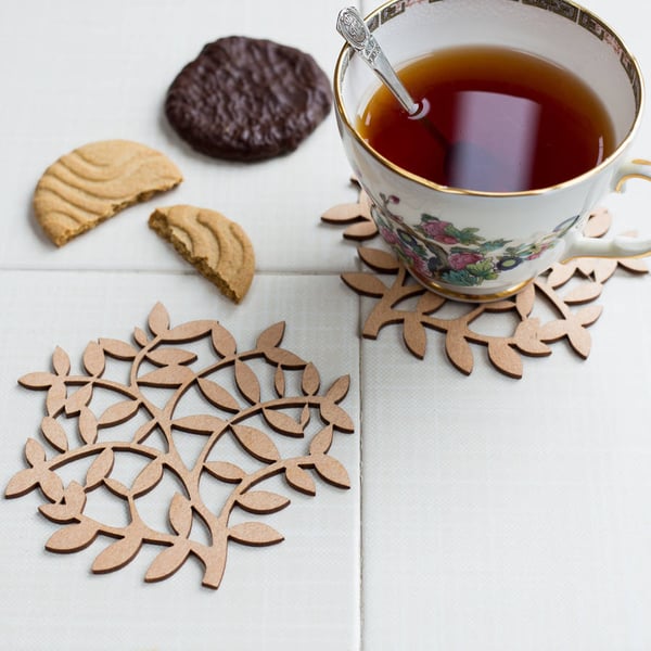 Entwined Wooden Coaster Set of 4