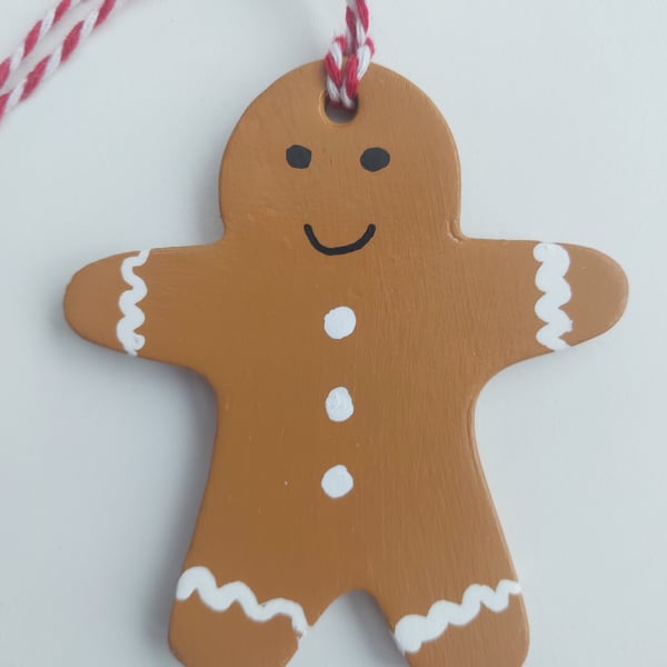 Gingerbread man Christmas hanging decoration