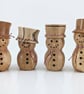 Handmade Yew Wooden Snowman, Christmas Decoration, Wood Turned Christmas Decor,  - Image 3