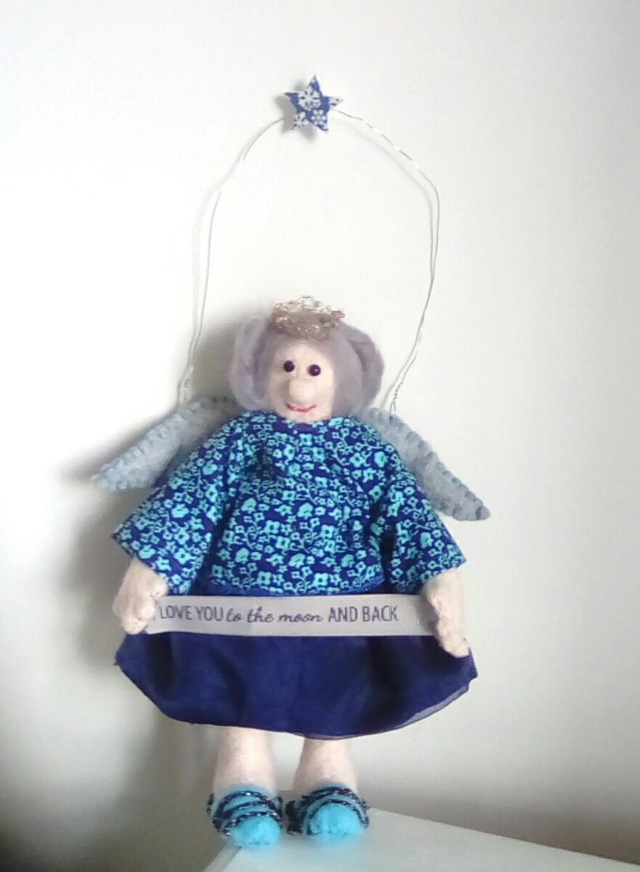 Granny Angel, Fabric Angel, Christmas Angel