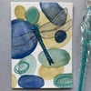 ACEO blue dragonfly