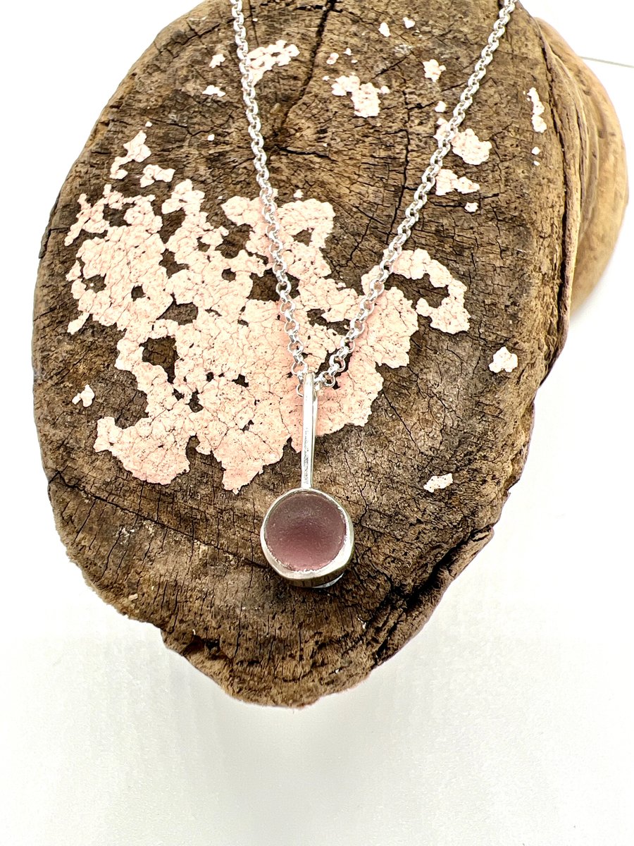 Dinky Pink Sea Glass Necklace 