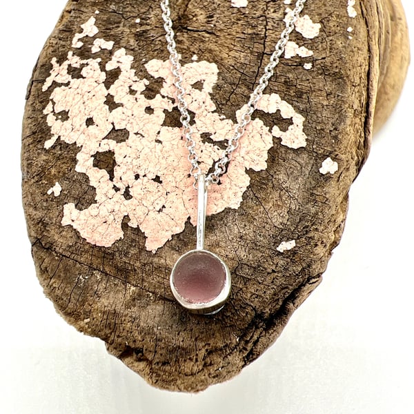Dinky Pink Sea Glass Necklace 