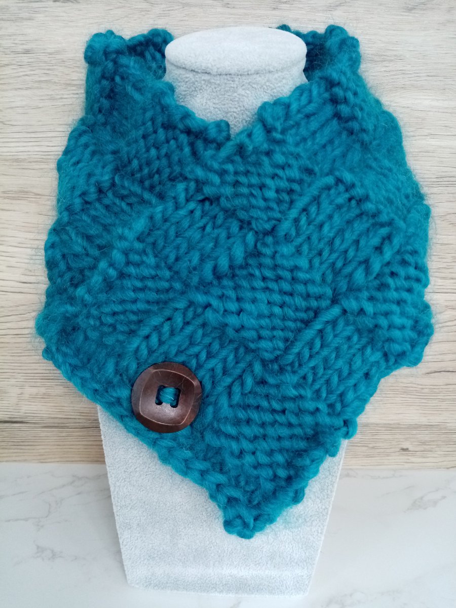 Basket Weave Neck Warmer 100% pure wool