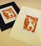 Wiry Jack Russell Dog - Original Hand Pulled Linocut Print - Image 3