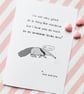 anteater loves ants A6 greetings card, valentine's day card, anniversary