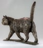  Bronze Resin Walking Cat Statue Large Garden Sculpture - Image 3