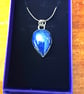 Sterling silver and lapis tear pendant - Image 5
