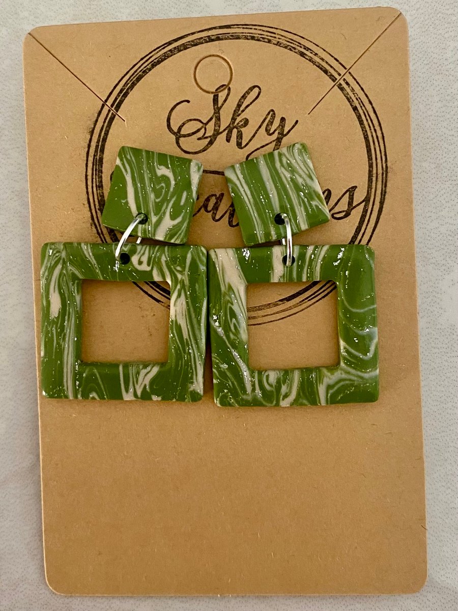 Ref: 2502 Handmade polymer clay earrings (includes FREE UK postage)