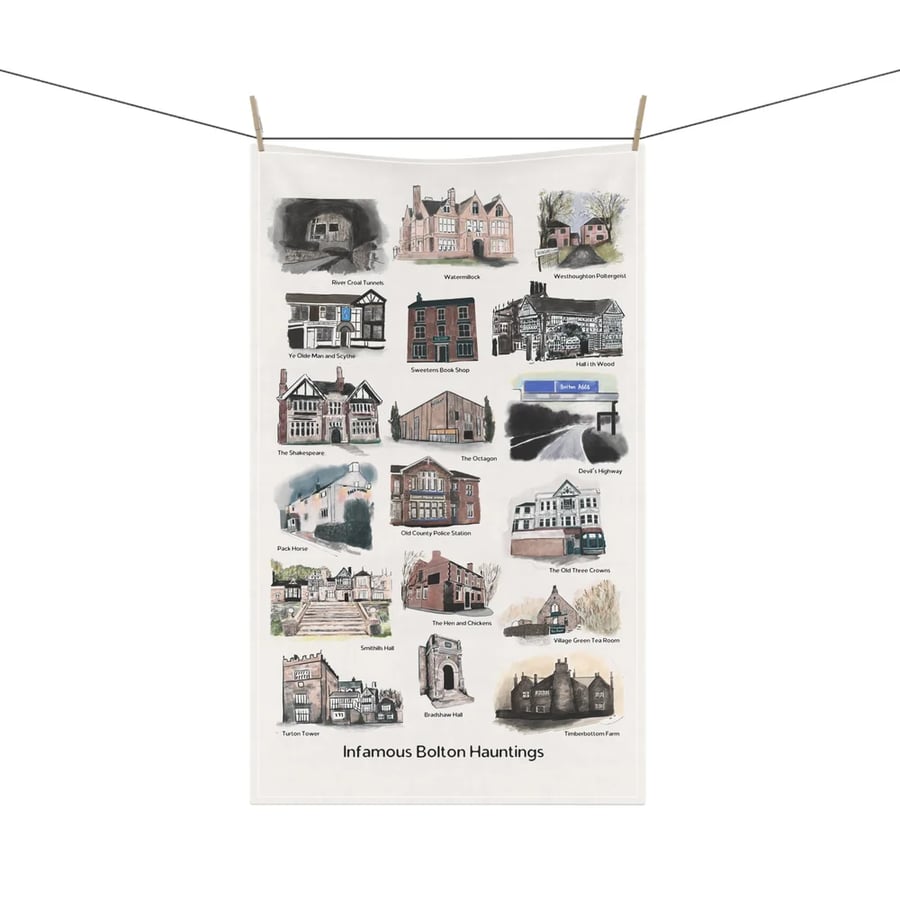 Bolton Hauntings Tea Towel