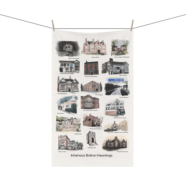 Bolton Hauntings Tea Towel