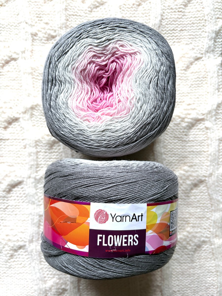 1 cake x 250g YarnArt Flowers Yarn Cake - Colour 293 : Cotton Blend