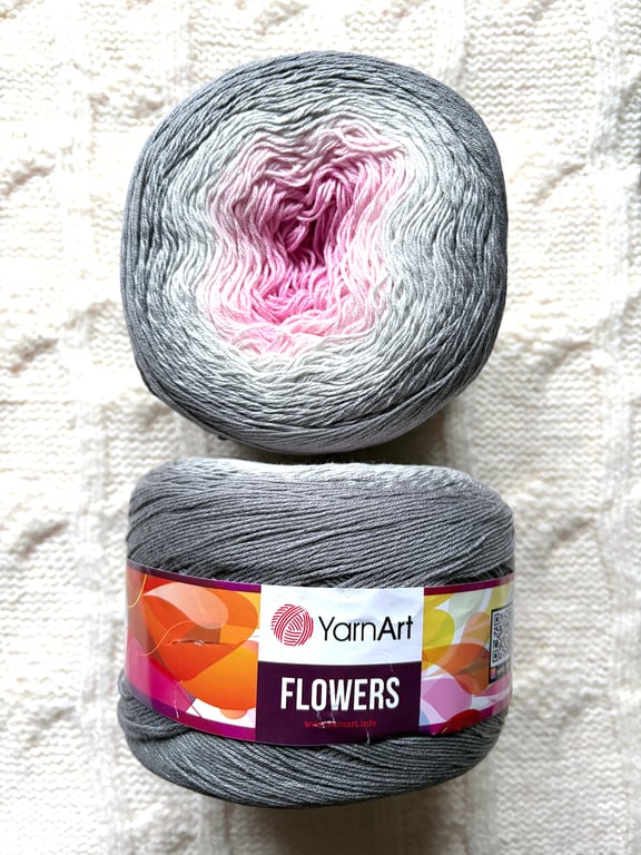 1 cake x 250g YarnArt Flowers Yarn Cake - Colour 293 : Cotton Blend