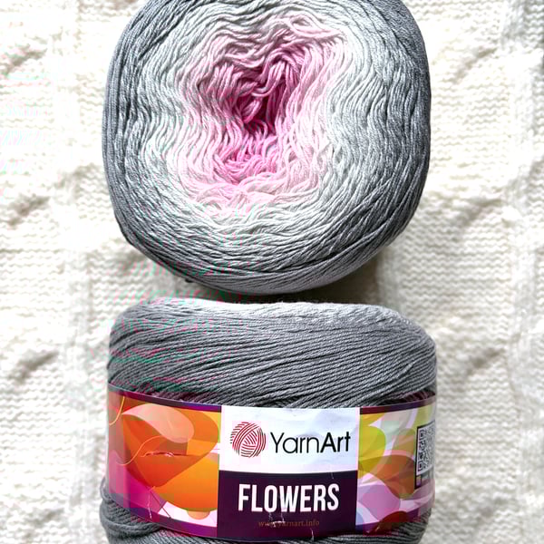 1 cake x 250g YarnArt Flowers Yarn Cake - Colour 293 : Cotton Blend