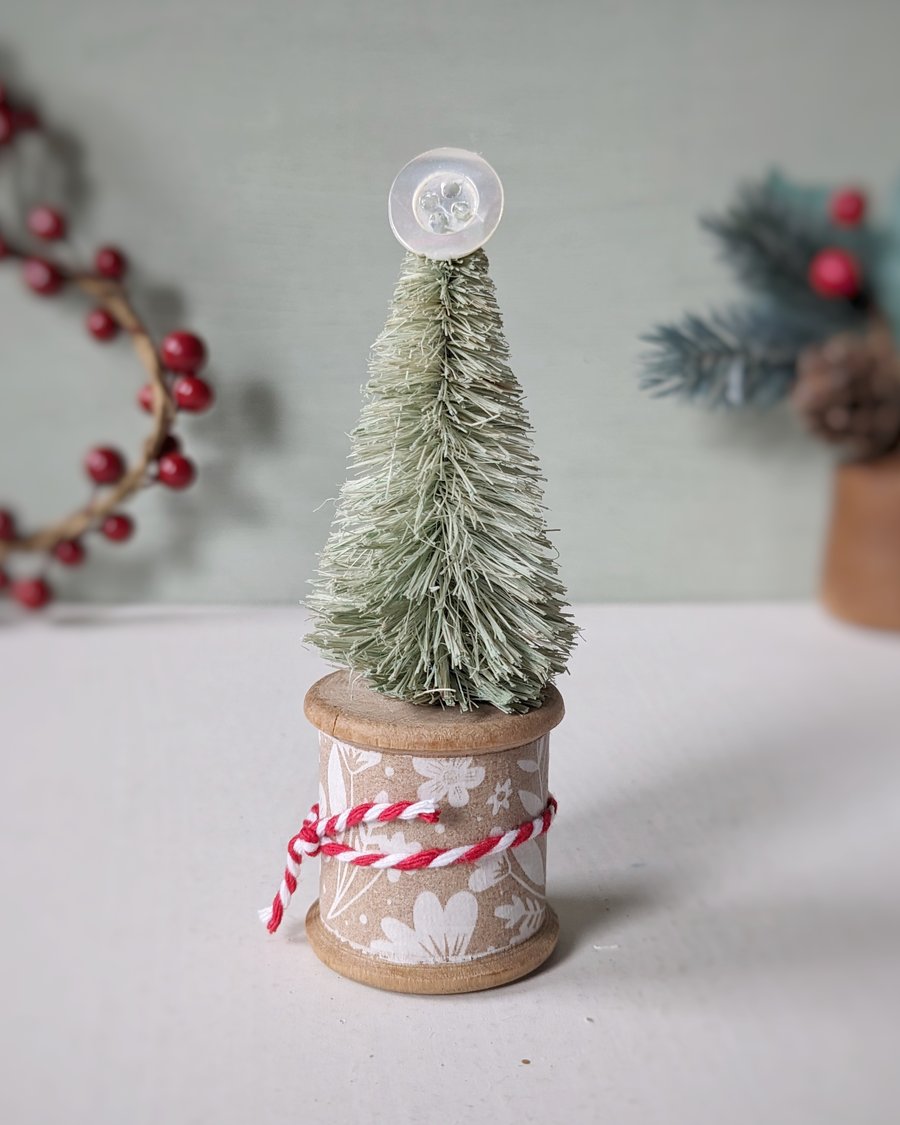 Vintage Bobbin Christmas Tree Decoration