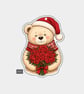 Funny Christmas Gift Tags For Adults, 6pk - Cute Teddy Bear & Roses 