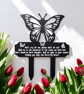 grave side engraved Ornament plaque stake memorial memory butterfly
